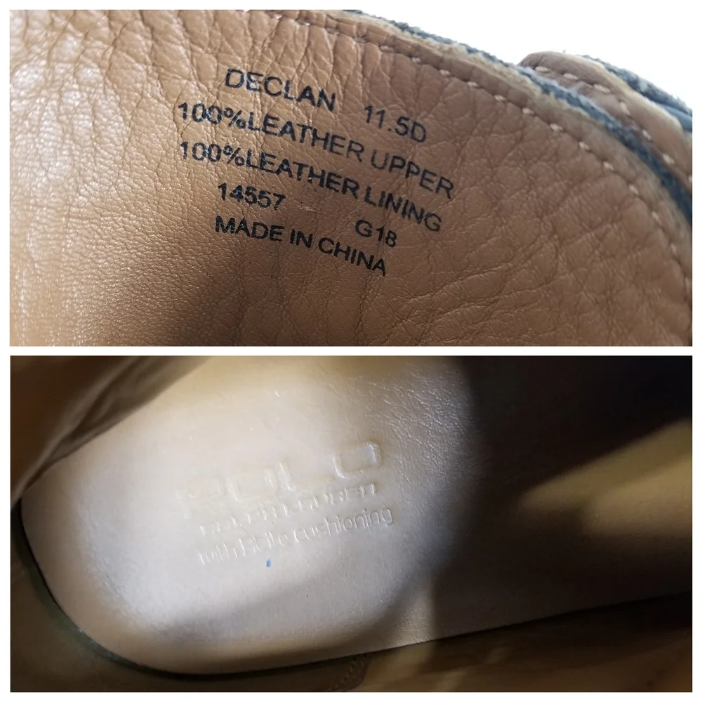 Polo Ralph Lauren Boots 11.5 Declan Leather Water Repellent Outdoor Dark Brown R
